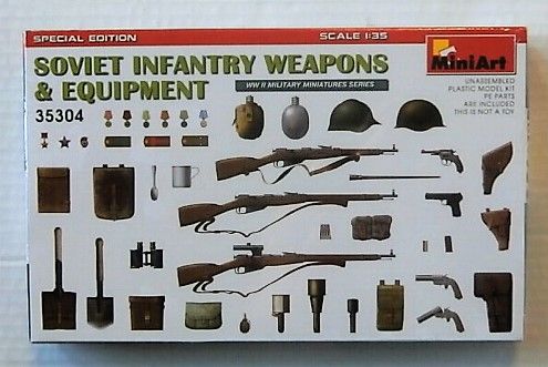 MINIART 1/35 35304 SOVIET INFANTRY WEAPONS   EQUIPMENT