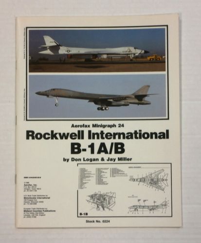 CHEAP BOOKS  ZB1124 AEROFAX MINIGRAPH 24 ROCKWELL INTERNATIONAL B-1A B