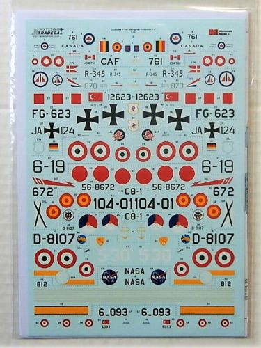 XTRADECAL 1/72 72315 LOCKHEED F-104 STARFIGHTER COLLECTION PART 2