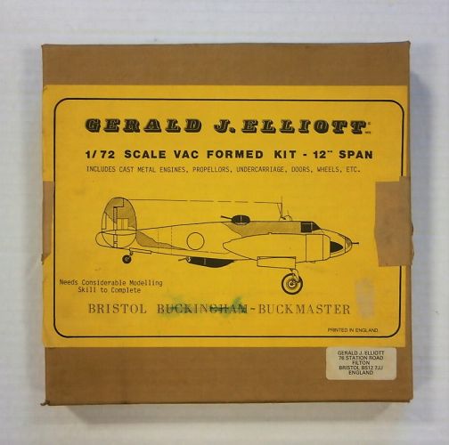 GERALD J ELLIOTT 1/72 BRISTOL BUCKINGHAM BUCKMASTER 12 INCH SPAN