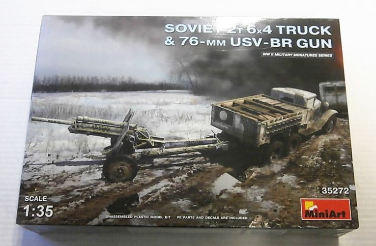 MINIART 1/35 35272 SOVIET 2T 6X4 TRUCK WITH 76mm USV-BR GUN