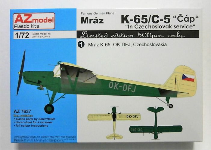 AZ MODEL 1/72 7637 MRAZ K-65/ C-5 CAP IN CZECHOSLOVAK SERVICE
