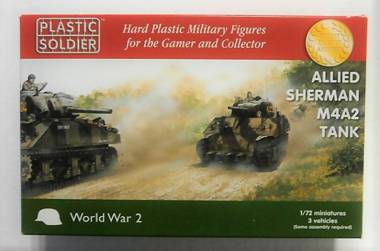 PLASTIC SOLDIER 1/72 WW2V20034 ALLIED SHERMAN M4A2 TANK