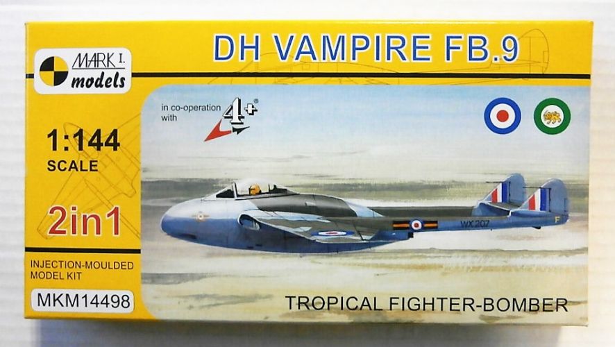 MARK I MODELS 1/144 14498 DE HAVILLAND VAMPIRE FB.9