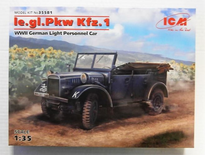 ICM 1/35 35581 LE.GL.PKW KFZ.1 WWII GERMAN LIGHT PERSONNEL CAR