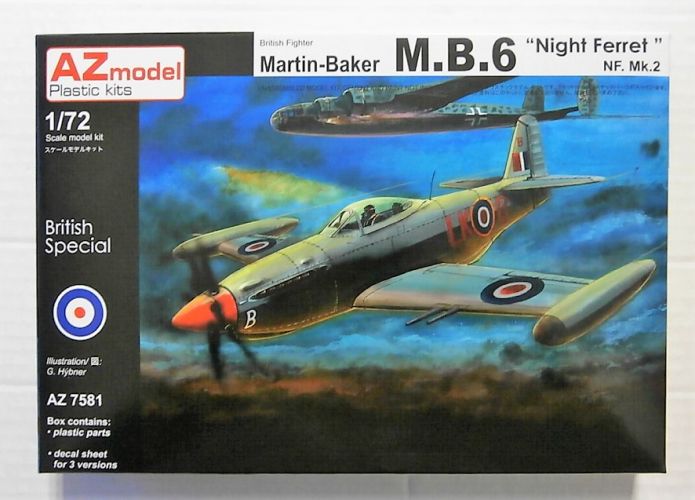 AZ MODEL 1/72 7581 MARTIN-BAKER M.B.6 NF.Mk.2 NIGHT FERRET