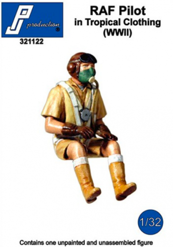 PJ PRODUCTIONS 1/32 321122 RAF PILOT IN TROPICAL CLOTHING WWII