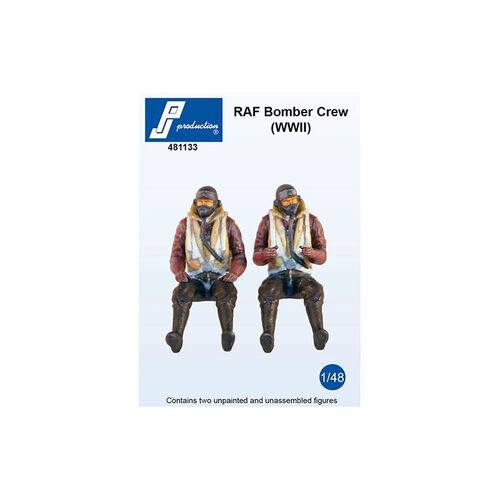PJ PRODUCTIONS 1/48 481133 RAF BOMBER CREW WWII  2 PCS  
