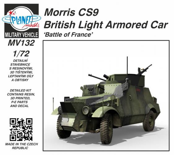 PLANET MODELS 1/72 MV132 MORRIS CS9 BRITISH LIGHT ARMOURED CAR