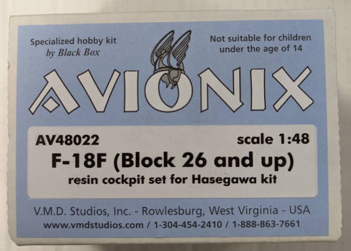 BLACK BOX 1/48 48022 F-18F  BLOCK 26 AND UP  RESIN COCKPIT SET FOR HASEGAWA KIT 