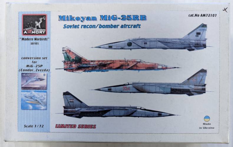 ARMORY 1/72 72107 MIKOYAN MiG-25RB CONVERSION SET FOR CONDOR  ZVEZDA