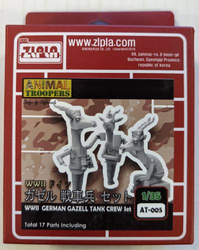 ZLPLA 1/35 AT-005 ANIMAL TROOPERS WII GERMAN GAZELLE TANK CREW SET 