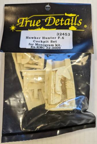 TRUE DETAILS 1/32 32453 HAWKER HUNTER F.6 COCKPIT SET FOR MONOGRAM 