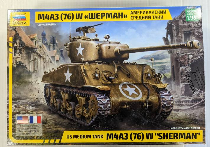 ZVEZDA 1/35 3676 US MEDIUM TANK M4A3  76  W 