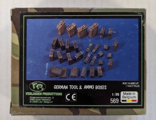 VERLINDEN PRODUCTIONS 1/35 569 GERMAN TOOL AND AMMO BOXES 