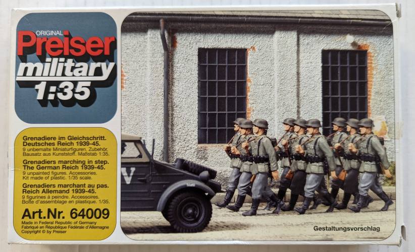 PREISER 1/35 64009 GRENADIERS MARCHING IN STEP THE GERMAN REICH 1939-45 