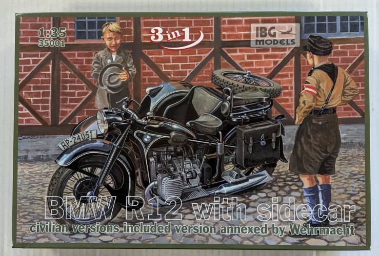 IBG MODELS 1/35 35001 BMW R12 WITH SIDECAR 
