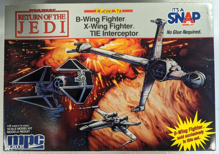MPC  8912 STAR WARS B-WING FIGHTER  X-WING FIGHTER  THE INTERCEPTOR 