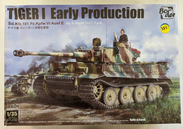 BORDER MODELS 1/35 BT-010 TIGER I EARLY PRODUCTION SD.KFZ.181 PZ.KPFW.VI AUSF.E