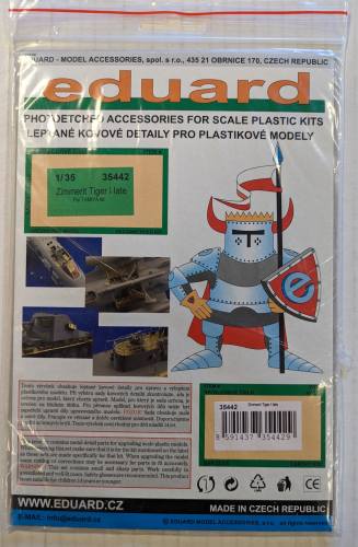 EDUARD 1/35 35442 ZIMMERIT TIGER I LATE FOR TAMIYA KIT 