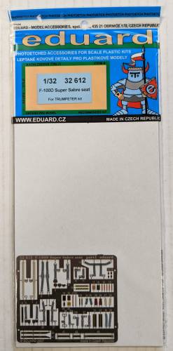 EDUARD 1/32 32612 F-100D SUPER SABRE SEAT FOR TRUMPETER KIT