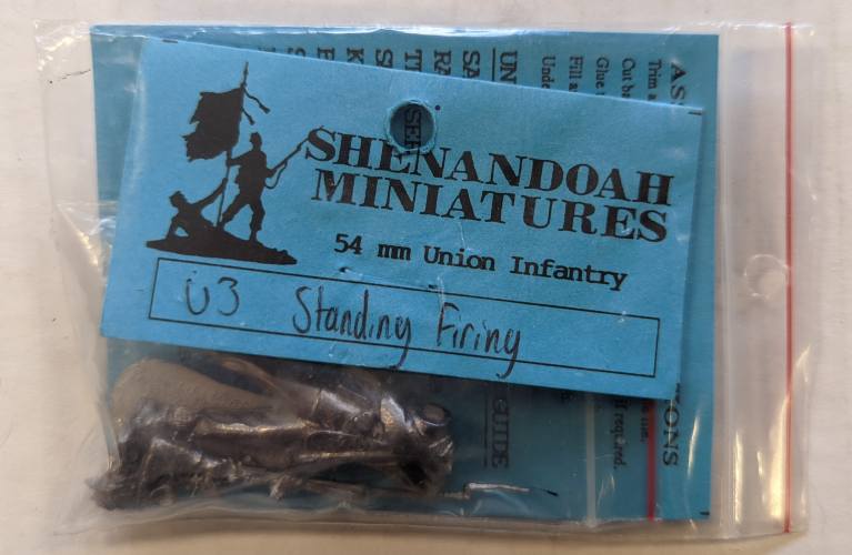 SHENANDOAH MINIATURES  U3 UNION INFANTRY STANDING FIRING 