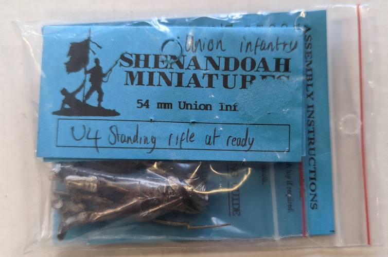 SHENANDOAH MINIATURES  U4 UNION INFANTRY STANDING RIFLE AT READY 