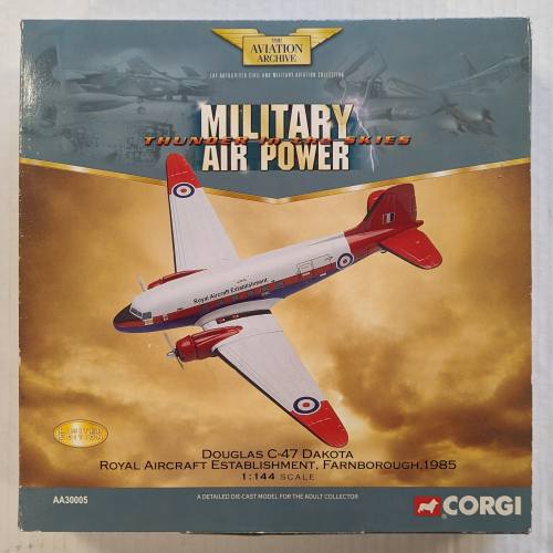 CORGI 1/144 30005 MILITARY AIR POWER DOUGLAS C-47 DAKOTA ROYAL AIRCRAFT ESTABLISHMENT