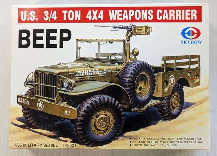 SKYBOW 1/35 3501 BEEP U.S. 3/4 TON 4X4 WEAPONS CARRIER 