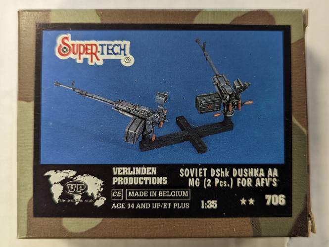 VERLINDEN PRODUCTIONS 1/35 706 SOVIET DSHK DUSHKA AA MG  2 PCS  FOR AFV S 