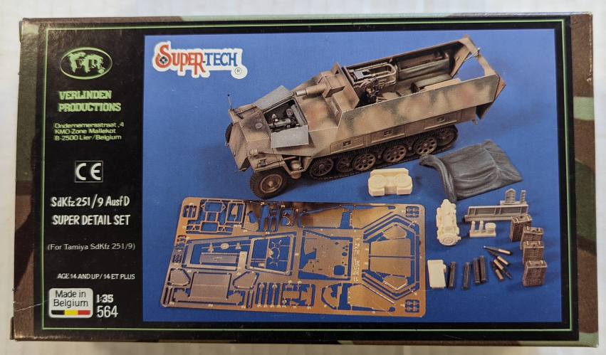 VERLINDEN PRODUCTIONS 1/35 564 SDKFZ 251/9 AUSF D SUPER DETAIL SET