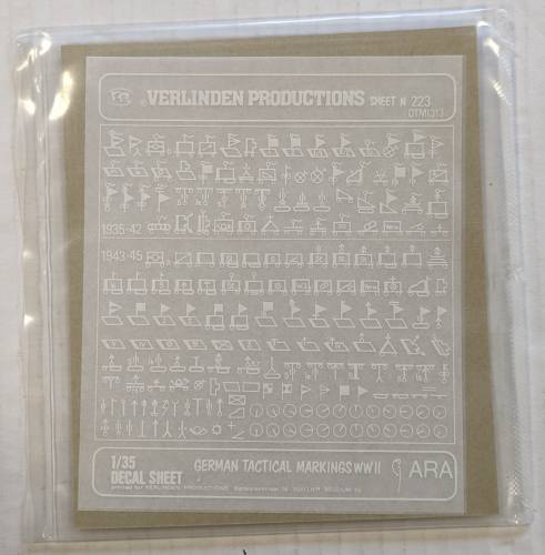 VERLINDEN PRODUCTIONS 1/35 223 GERMAN TACTICAL MARKINGS 