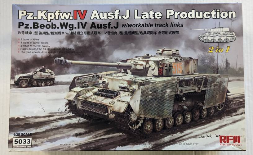 RYE FIELD MODEL 1/35 5033 PZ.KPFW.IV AUSF.J LATE PRODUCTION 