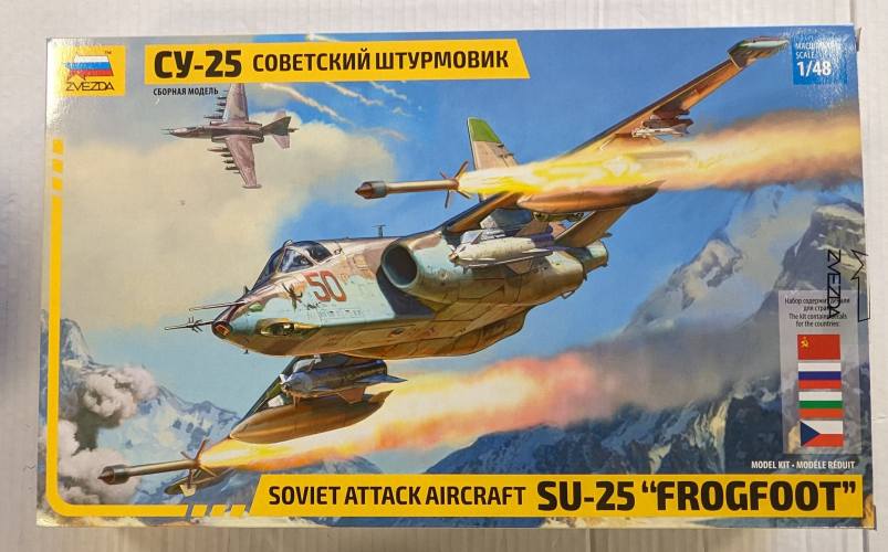 ZVEZDA 1/48 4807 SOVIET ATTACK AIRCRAFT SU-25 FROGFOOT 