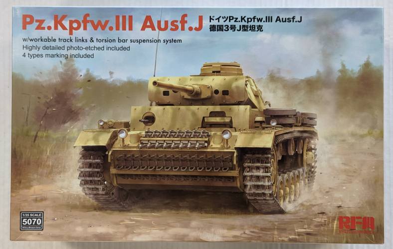 RYE FIELD MODEL 1/35 5070 PZ.KPFW.III AUSF.J GERMAN MEDIUM TANK 