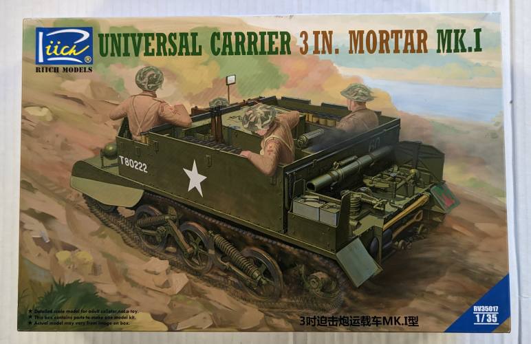 RIICH 1/35 35017 UNIVERSAL CARRIER 3 IN. MORTAR MK.I
