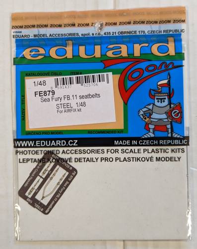 EDUARD 1/48 FE879 SEA FURY FB.11 SEATBELTS FOR AIRFIX KIT 