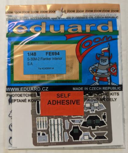 EDUARD 1/48 FE694 S-30M-2 FLANKER INTERIOR S.A.