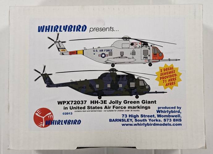WHIRLYBIRD 1/72 72037 HH-3E JOLLY GREEN GIANT IN UNITED STATES AIR FORCE MARKINGS
