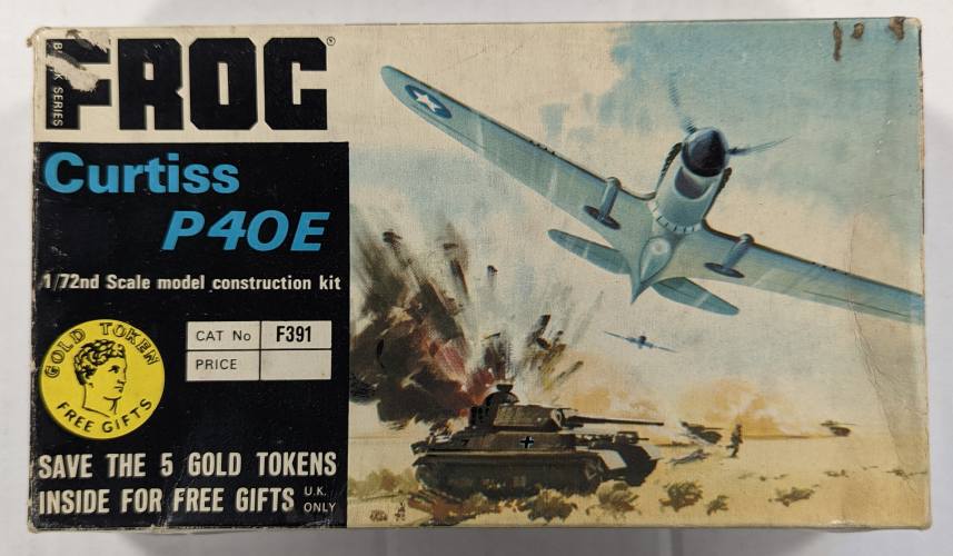 FROG 1/72 F391 CURTISS P40E GOLD TOKEN 