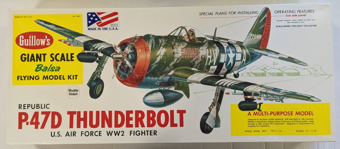 GUILLOWS  1001 REPUBLIC P-47D THUNDERBOLT 