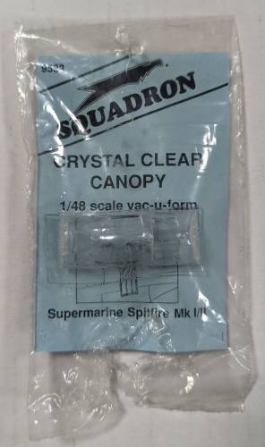 SQUADRON MODELS 1/48 9533 CRYSTAL CLEAR CANOPY SUPERMARINE SPITFIRE MK I/II