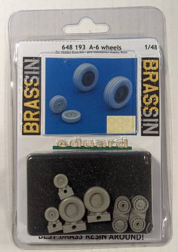 EDUARD 1/48 648193 A-6 WHEELS FOR HOBBY BOSS 