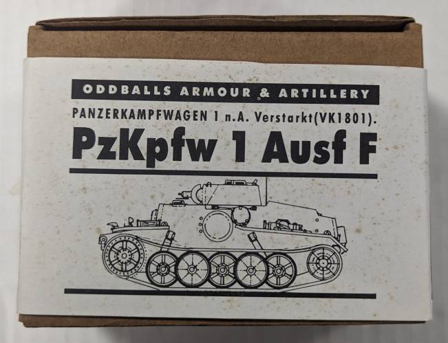 ODDBALLS ARMOUR   ARTILLERY  PZKPFW 1 AUSF F 