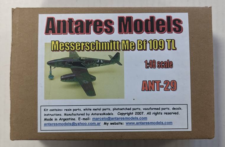ANTARES MODELS 1/48 ANT-19 MESSERSCHMITT ME BF109 TL