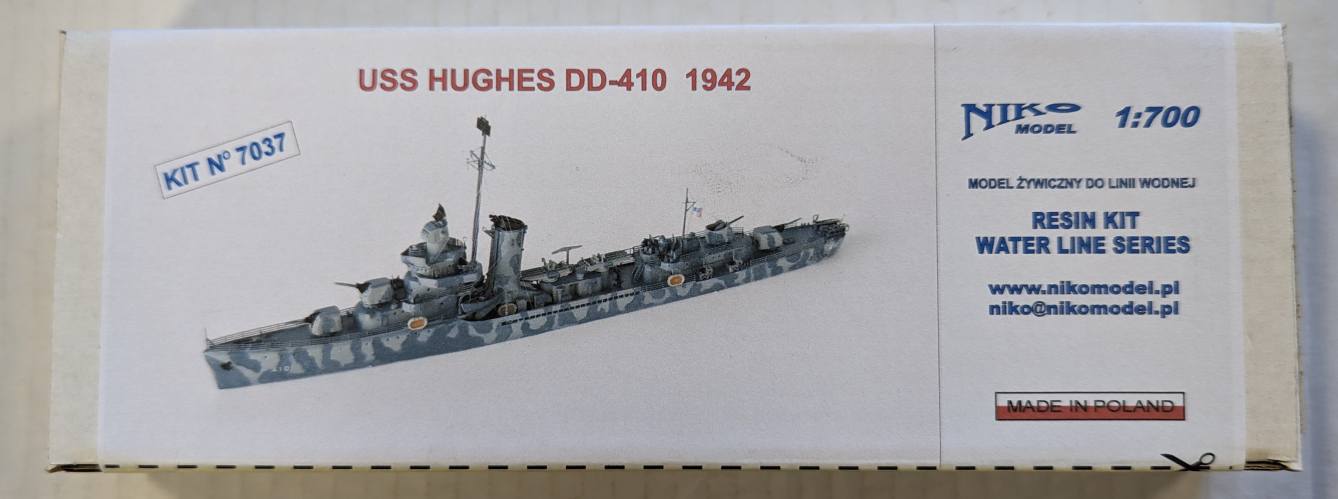 NIKO 1/700 7037 USS HUGHES DD-410 1942