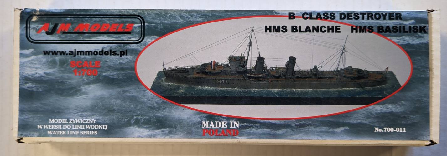 AJM MODELS 1/700 700011 B CLASS DESTROYER HMS BLANCHE HMS BASILISK