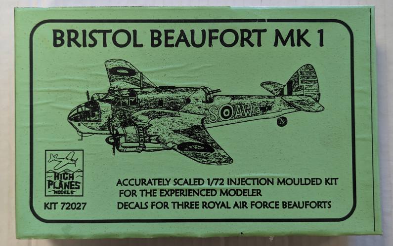 HIGHPLANES 1/72 72027 BRISTOL BEAUFORT MK 1 