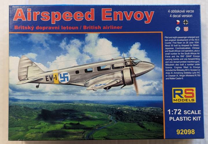 RS MODELS 1/72 92098 AIRSPEED ENVOY 