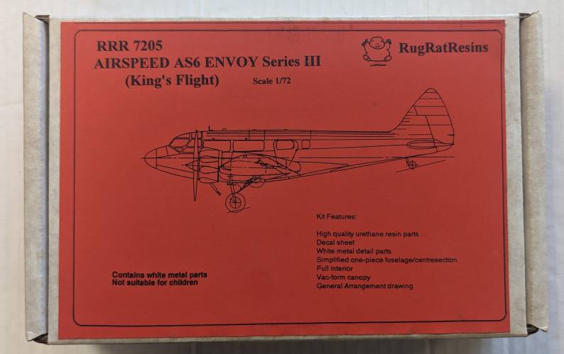 RUGRAT 1/72 7205 AIRSPEED AS6 ENVOY SERIES III